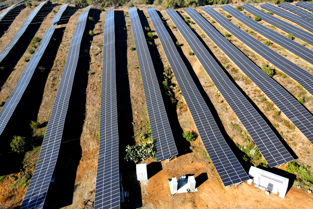 Side view of SMER Solar project in Santa Margarita Ecological Reserve, Temecula, CA
